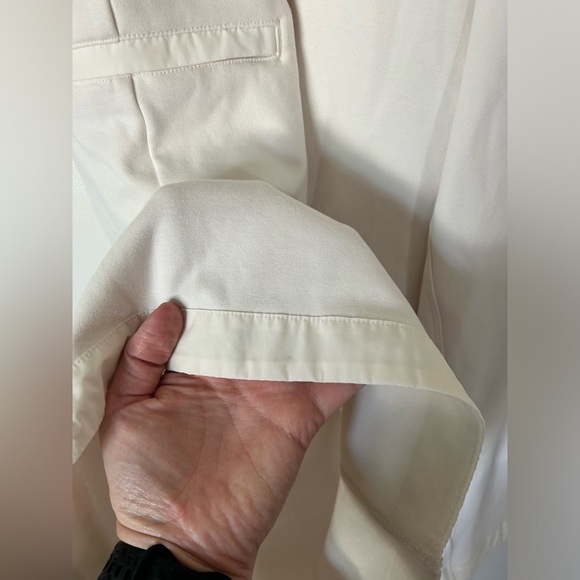 NWOT Athleta Triumph Hybrid Wide Crop Length Pants Drawstring Waist White XL - Picture 5 of 13